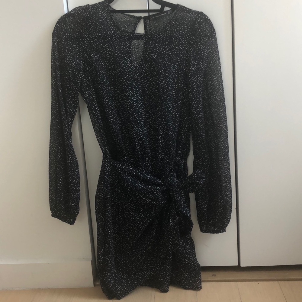 Zara Black & White Dotted Dress